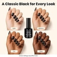 thumbnail image 2 of Beetles Black Gel Polish, 15ML Audrey Black Gel Nail Polish, Soak-Off UV LED, Long-Lasting Fall Nails Art for Salon and DIY Manicure, 2 of 9