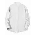 thumbnail image 4 of Women'S Loose Fit Batwing Sleeve Waffle Knit Button Down Shirt Shacket Tops White XL, 4 of 8