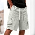 thumbnail image 3 of EOYWHK Mens Work Shorts Casual Quick Dry Elastic Waist Drawstring Athletic Shorts Soft Lightweight Breathable Activewear for Men Khaki, Size XL, 3 of 9