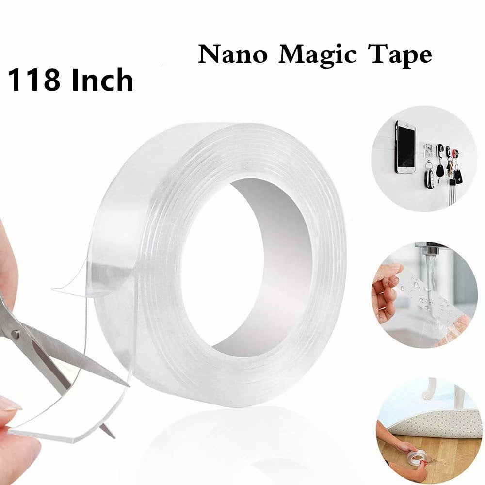 3M Nano Double Sided Silicone Gel Adhesive Tape Transparent No Trace ...