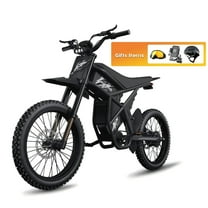 Ridingtimes GT73 Electric Dirt bike for Adults, 2000W Hub Motor,18.2AH*2 Electric Bike with 25" tires Digital Screen Carbon Steel,Black UL2849 One Seat