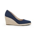 thumbnail image 2 of Women's Platform Espadrilles Wedge Sandals Slip On Solid Color Closed Pointed Toe Comfortable Wedge Pumps Shoes, 2 of 3