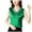 Green, variant on V Neck Net Yarn Short Sleeved T Shirt Women's Summer Fashion Lace Undershirt Design Feeling Satin with A Coat 2x Women Tops Lacy Top Women 3x Long Tops for Women Loose Top Women Push up Top