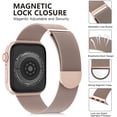 thumbnail image 4 of YuiYuKa Stainless Steel Apple Wristwatches Bands with Auto DST Adjustment, Rose Gold, 4 of 8