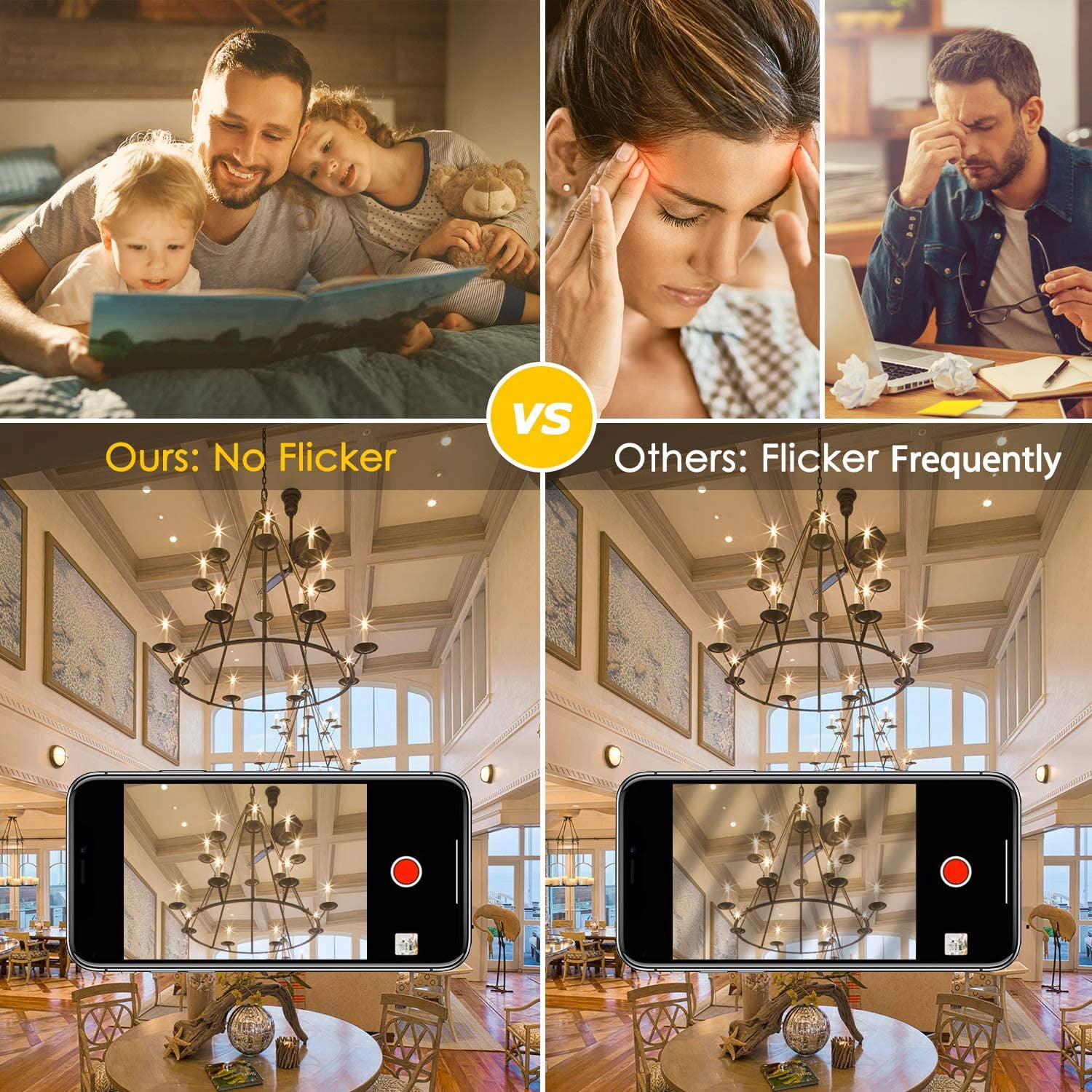 12-Pack Dimmable E12 LED Candelabra Bulbs 60W Equivalent, 2700K Soft Warm White, 600 Lumens B11 Candle Base 6W C35 LED Filament Vintage Light Bulbs, Clear Glass for Chandelier Ceiling Fan High CRI