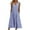#7-Blue, variant on Pntutb Womens Dresses,Women Fashion Casual Sleeveless V-Neck Button Striped Print Pocket Maxi Dress