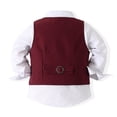 thumbnail image 4 of iEFiEL Kids Toddlers Boys Formal Gentleman Suit Outfit Dress Shirt with + Bow Tie + Tuxedo Vest + Pants, 4 of 7