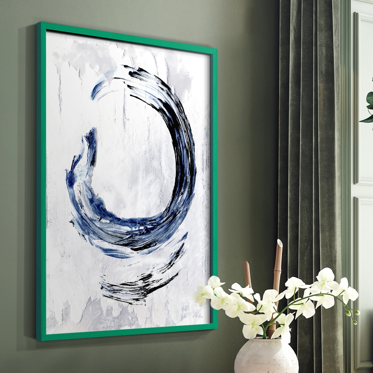 Moonglade I in Green Solid Wood 11 x 14 Framed Print