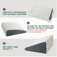 thumbnail image 5 of Memory Foam Bed Wedge Pillow Set of 2 - Adjustable Triangle Pillow for Back, Neck & Knee Support, Includes Removable Washable Cover, 5 of 6
