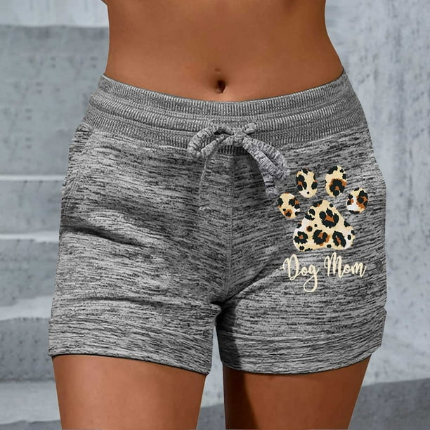 WILLBEST Pantalones Casuales elegantes para Mujer para Yoga y Deportes: Shorts Elásticos con Lazo y Estampados de Moda. Chica