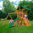 thumbnail image 3 of Gorilla Playsets Avalon Swing Set with Oversized Tarp Roof, Rock Wall and Slide, Amber, 3 of 9