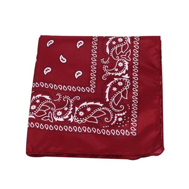 Greeniant Bufanda pequeña cuadrada de moda Hip hop Cool Guy mujeres hombres impresión cabeza envoltura rap estrella pañuelo cuello lazo para el pelo Accesorios para máquinas de ejercicios Vino Greeniant JJ15373-02