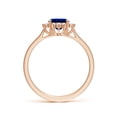 thumbnail image 2 of ANGARA Lab Grown 1.55 Ct Blue Sapphire Halo Engagement Ring for Women in 14K Rose Gold (Size-8x6mm) | September Birthstone, Anniversary, Jewelry Gift for Women | Lab-Grown Blue Sapphire Ring, 2 of 8