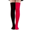 thumbnail image 1 of Penkiiy Bas Cuisse pour Femmes, Bas Château Sombre, Bas de Balle de Maquillage, Bas, Collants Rouges, 1 of 1