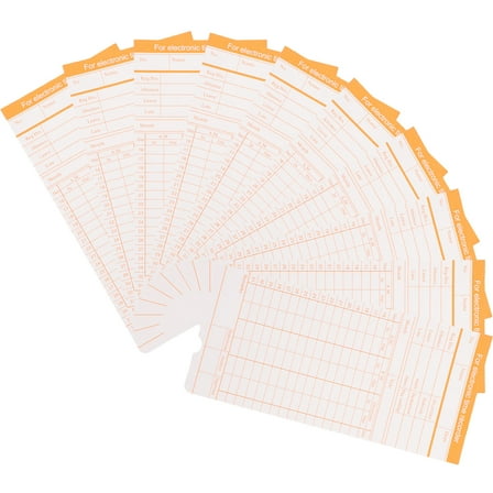 HEATSHAKING Weekly Time Sheets Double Sided Attendance Cards Paper 100 Sheets For Employees