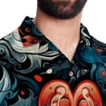 thumbnail image 5 of Love Men's Casual Printed Button Down Short Sleeve Summer Beach Shirt, Unisex, 5 of 6