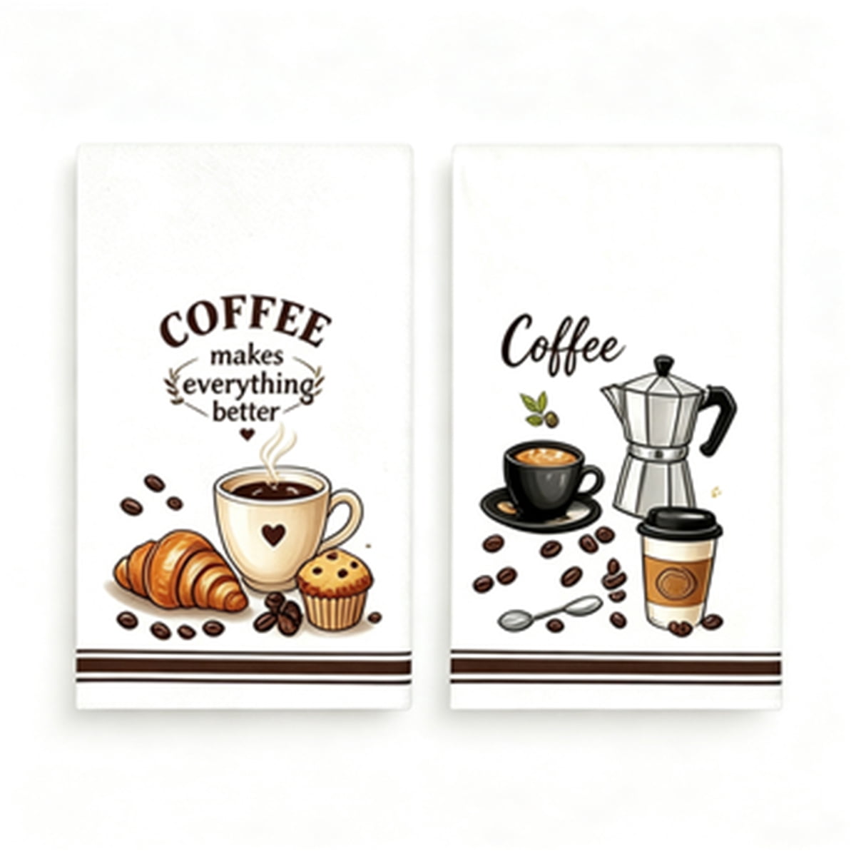 Coffee Kitchen Towels Decorative Sets Dish Towels Absorbent Fast Drying Hand Tea Vintage Cleaning Dishcloths for Cooking Farmhouse Bathroom Accessory