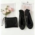 thumbnail image 2 of Women's Foldable Ballet Flats Portable Slip-On Shoes for Wedding, Travel, Work & Driving Black sequins L, 2 of 5
