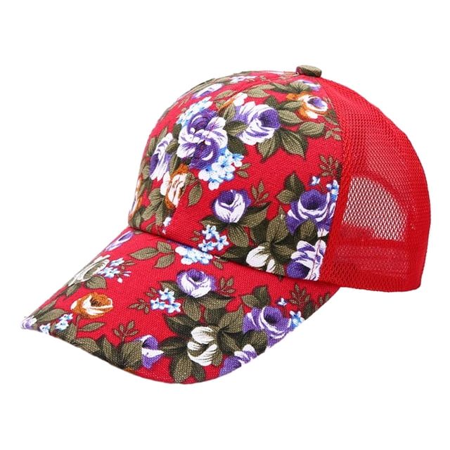 Sonducket Gorra de béisbol ajustable de algodón de tamaño universal para mujer - Gorra de protección solar y estilo deportivo para mujer Sombreros rojo brillante