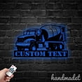 thumbnail image 3 of Handmadetneonsign Concrete Mixer Truck Metal Wall Art Light, Mixer Truck Metal Sign Wall Decor, Home Metal Decor, 3 of 5