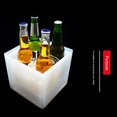 thumbnail image 3 of Cubo Luminosa Doble Capa Cooler Barrel Ice Cubos Vino Champán Cuadrado para Bar, 3 of 9