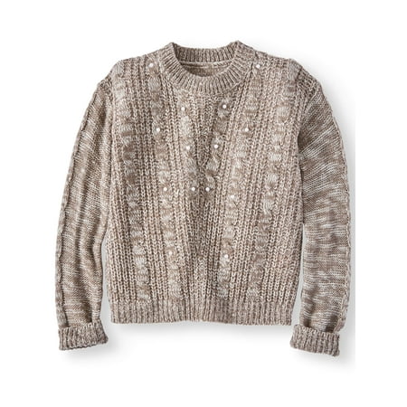 Pearl Cable Knit Sweater (Little Girls & Big