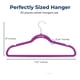 thumbnail image 2 of Ganchos de Terciopelo Premium Serenelife, Ahorradores de Espacio, Resistentes, con Gancho Metálico Giratorio de 360°, para Trajes, Pantalones y Vestidos, Morado, Pack 20, 2 of 6