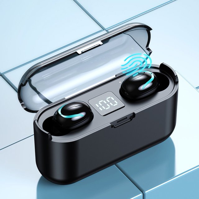 Gwong Electrónica Auriculares inalámbricos de Bluetooth S1 Auriculares de control táctil en el oído Auriculares de reducción de ruido