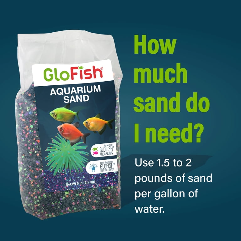GloFish Aquarium Sand, Black With Highlights, 5 lb photo 4