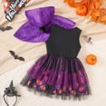 thumbnail image 5 of Ugoldhm Girls' Halloween Color-Blocked Long-Sleeve Tulle Puffy Dress, Princess Dress for Kids' Holiday Parties, 5 of 5