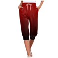 thumbnail image 1 of WEAIXIMIUNG Yoga Pants Women Straight Leg with Design On Side Capris for Women 4Th Of July Flag Independence Day Print Pants Bottom Drawstring Joggers, 1 of 5