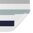 thumbnail image 6 of Creative Products Navy Gray Chunky Stripes 71x74 Shower Curtain, 6 of 7