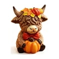thumbnail image 2 of Solid Resin Cow Desktop Figurine Ornament, fine‑finished handicraft styling, compact desktop‑sized design, serves as shelf decoration, housewarming and everyday souvenir gift, 2 of 7