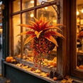 thumbnail image 4 of AYktou Fall Artificial Hanging Plants, 31.5 Inch Orange Fern Hanging Basket Plants Props Fall Leaves Garland, Autumn Wall Hanging Leaf Vines for Thanksgiving Halloween Door Frame Fireplace Decor, 4 of 8