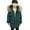 Blackish Green, variant on Winter Long Puffer Jackets for Boys Fu𝐫 Trim Hooded Thickened Down Coat Warm Full Zip Parka Mid Length Insulated Coats