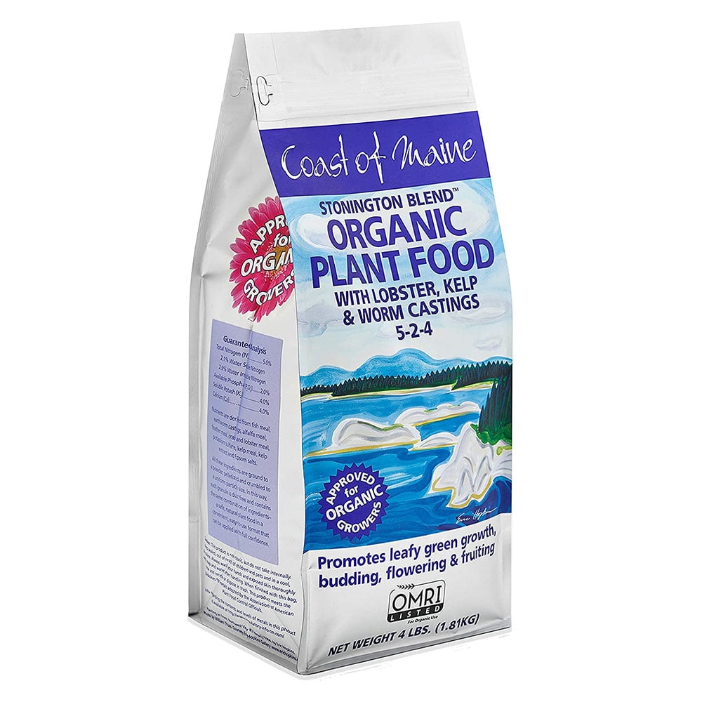 Coast of Maine Organic Stonington Blend Plant Food, 4 Pound Bag (2 Pack)