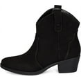 thumbnail image 2 of Chariot & Co Seamy Women's Cowboy Boots, Stacked Block Heel, Pointed Toe, Black, Size 8, 2 of 6
