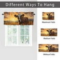 thumbnail image 6 of Farm Cow Kitchen Curtain Valances Farmhouse Animal Fall Floral Sunflower Sunset Window Valance for Bedroom Bathroom Living Room Dining Room Valances Set 54 by 18 in, 1 Panel, 6 of 6