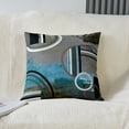 thumbnail image 3 of Geometric Throw Pillow Covers 24x24 Inch Set of 2,Lake Blue Black Grey Pillow Covers for Sofa Chair Patio,Watercolor Circular Cushion Cases,Modern Abstract Square Stripes Decorative Pillow Covers, 3 of 7