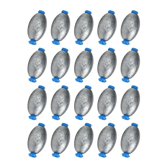 BLUEWING Egg Sinkers Oval Shaped Fishing Weight Lead Sinker for Saltwater Freshwater Fishing,1/8 oz, 20pcs