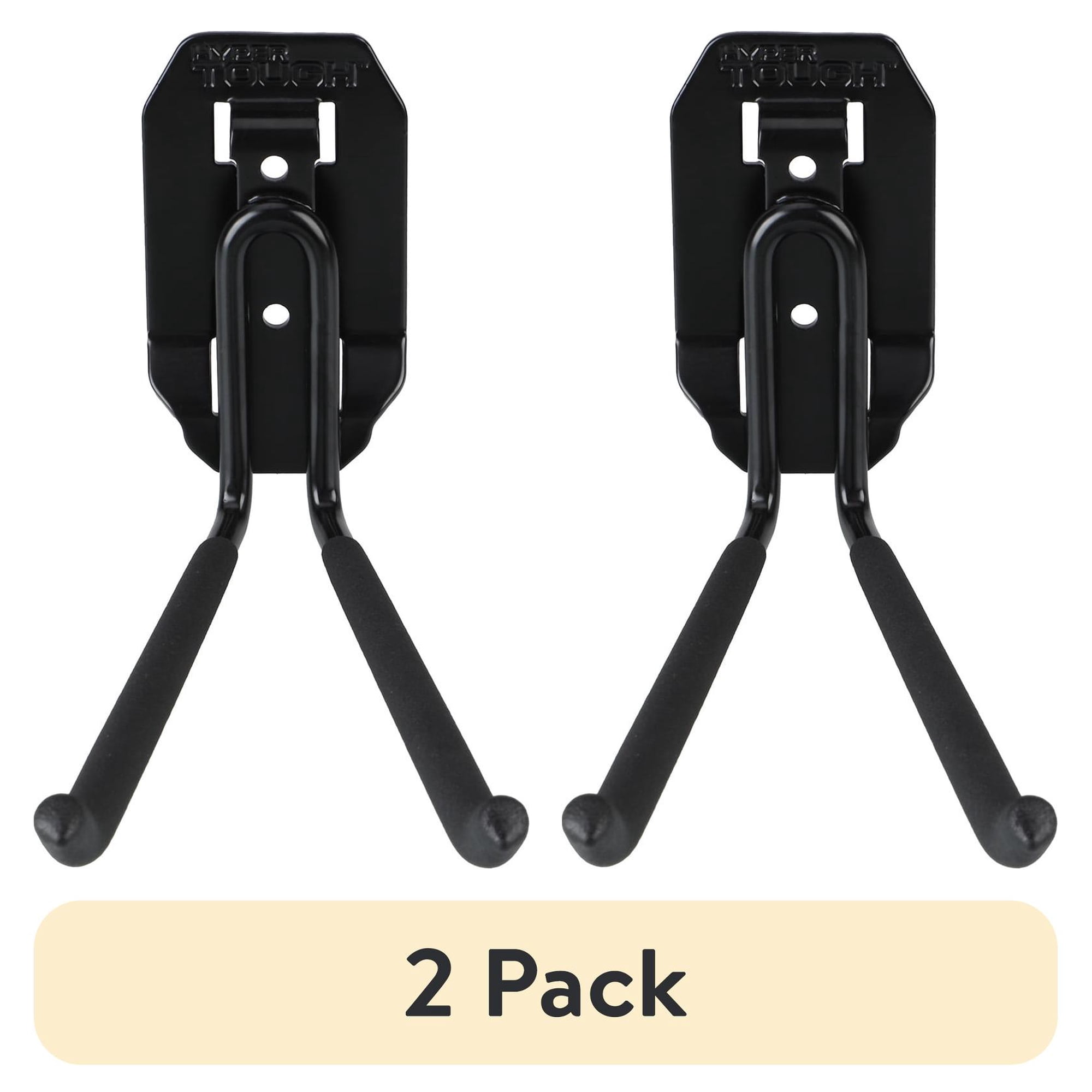(2 pack) Hyper Tough Hyper Stack Heavy Duty Steel Long Utility Hook  Black