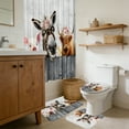 thumbnail image 6 of Lilixerw Highlands Cow Print Bathroom 4-Piece Set,Shower Curtain+U Mat+Toilet Lid Cover+Bath Mat,Waterproof Polyester Valentine‘s Day Decor,Home Bathroom Supplies,14.97x11.02x1.57In,Multicolor, 6 of 6
