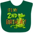 thumbnail image 3 of Inktastic It's My 2nd Birthday with Cute Green Alligator Boys or Girls Baby Bib, 3 of 4