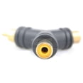 thumbnail image 2 of 1 RCA male plug to 2 RCA female jack Y shape splitter adapter, 2 of 3