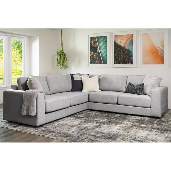 Elliot Stain-Resistant 3-Piece Sectional, Assorted Colors