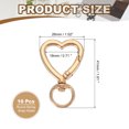 thumbnail image 2 of Uxcell Little Heart Keychain Clip, Little Heart Swivel Key Ring Snap Hook Clip Zinc Alloy Trigger Spring Buckle Light Gold 1.61"x1.02"x0.71", 2 of 7