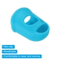 thumbnail image 4 of Uxcell Rubber Finger Tips Silicone Thumb Fingertip Protector Thimble for Guitar Playing Sky Blue XS Size 30 Pack, 4 of 6