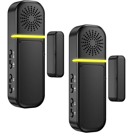 Door Alarm, SanJie Left Open Alarm for Home Security - 2 Alert Modes Instant/Delayed Alerts 30s/1min/2min, 0-110dB, Household Safety & Dementia Care, 27 Chimes Business