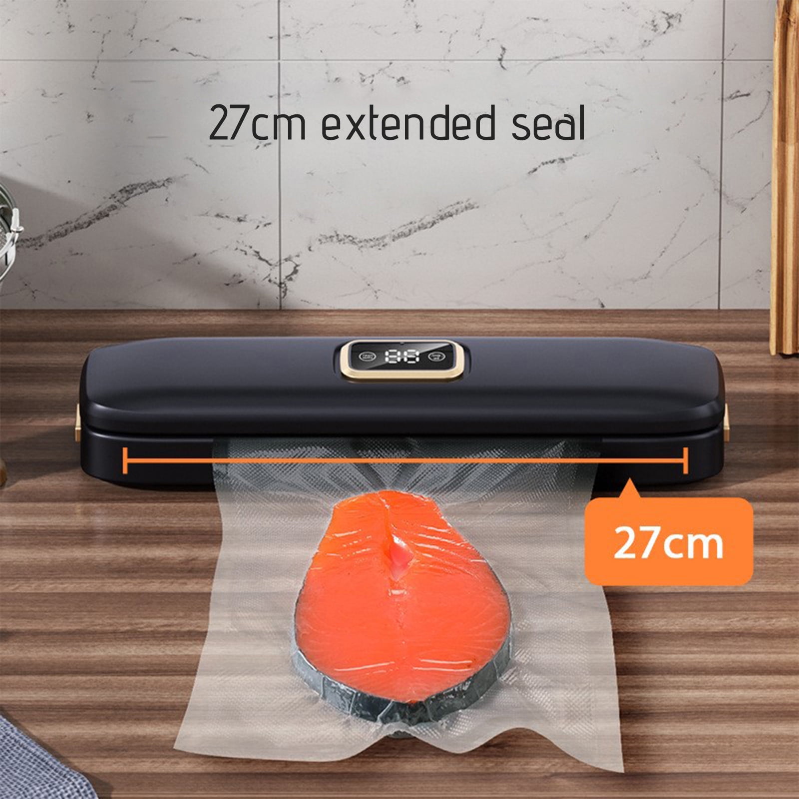 Space Bags Vacuum Storage Bags Jumbo, Food Storage Bags for Vacuum Sealer Automatic Vacuum Sealer Machine Food Preservation System with 10 Bags