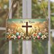 thumbnail image 5 of Decoraciones de Pascua, adornos de Pascua, regalos de Pascua, cuadrados de madera, decoración colgante con flores soleadas y temas brillantes para la decoración del hogar, tablero colgante de madera., 5 of 6